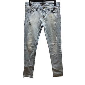 Forever 21 Size 27 Light Blue Distressed Denim Jeans. Preloved.